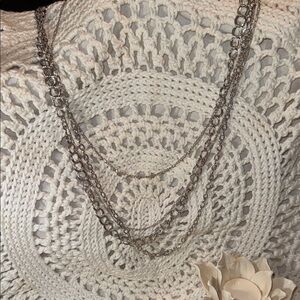 Elegant Silver Layered Necklace